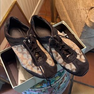 Coach Tan and Brown Women's Sneakers